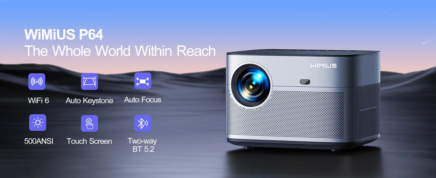 Wimius P64 1080p Full HD Projector